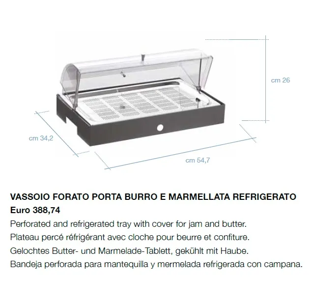 Pinti Caleido Vassoio Forato porta Burro e Marmellate Refrigerato art.F1803100